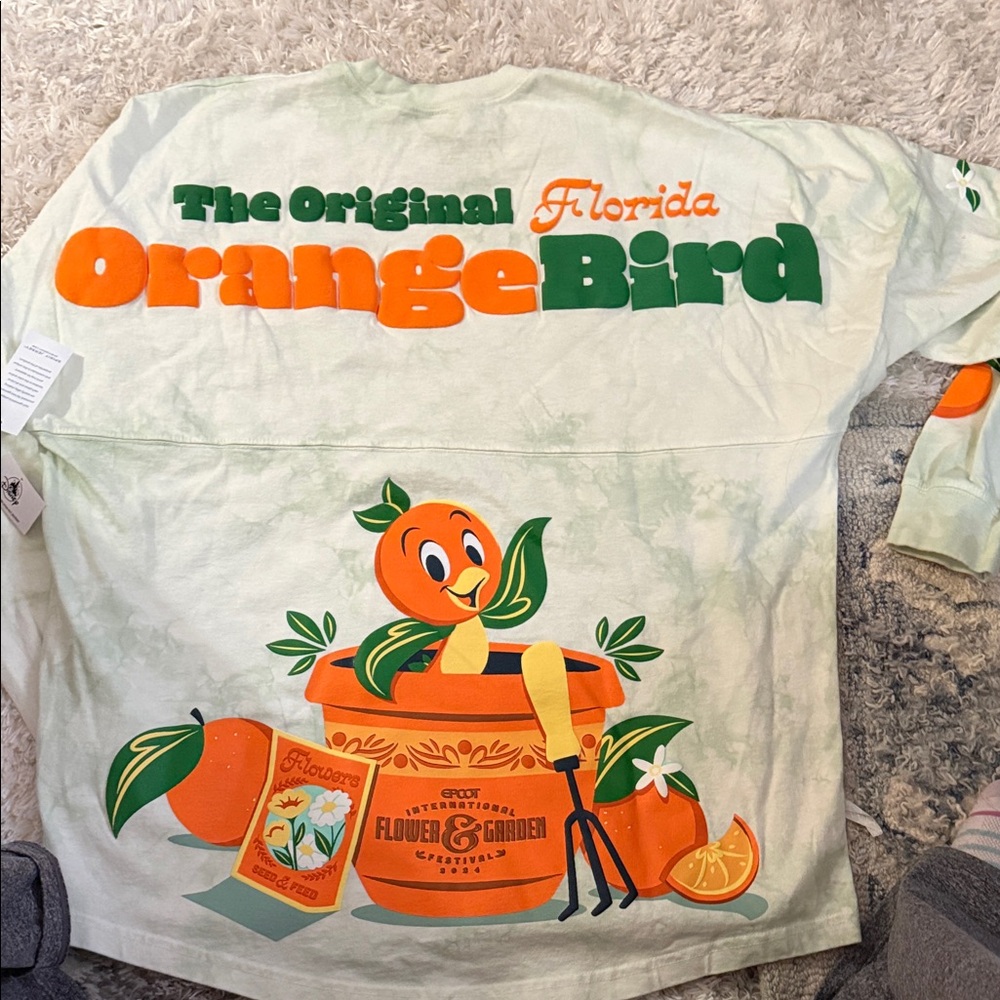 Disney Orange Bird Flower & Garden Festival 2024 Spirit Jersey. Size M. NWT